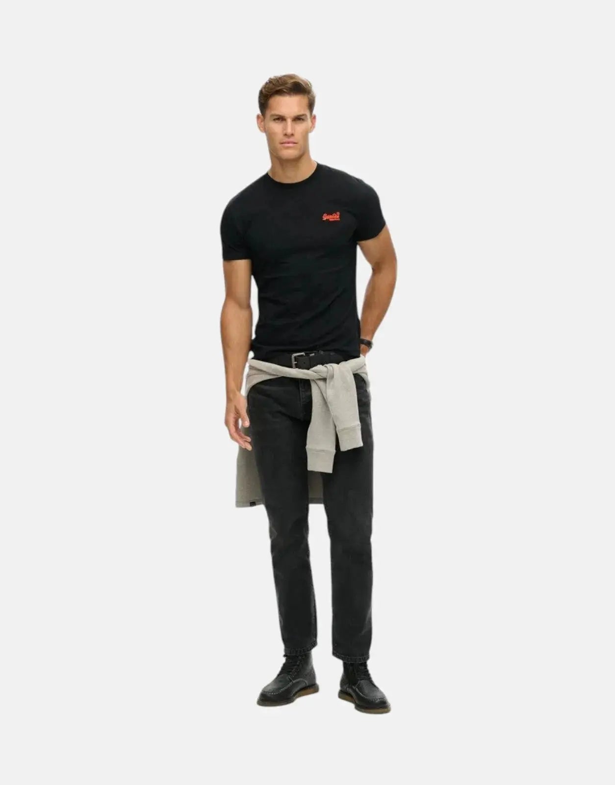 Superdry Essential Logo EMB Hazard Black T-Shirt - Subwear