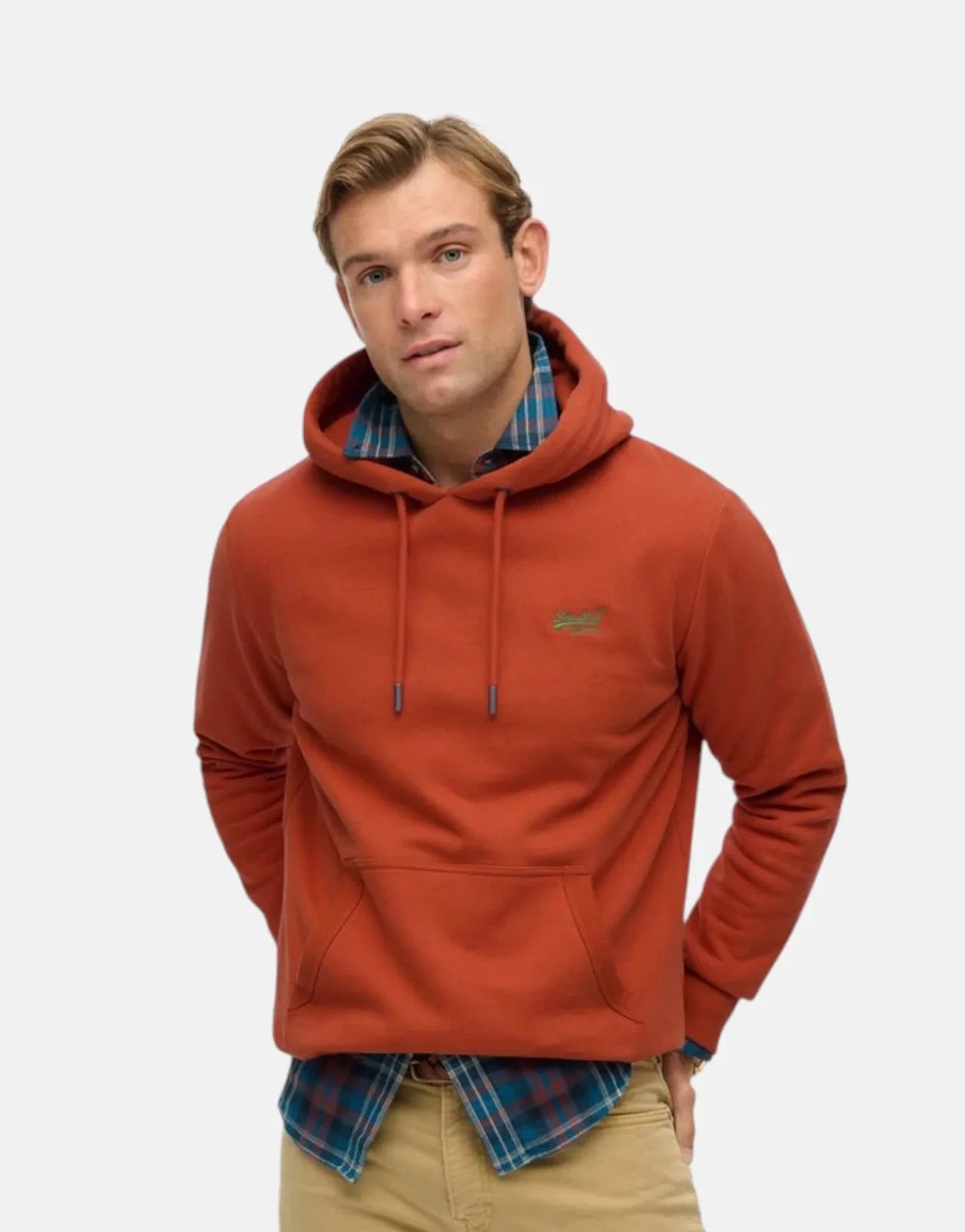 Superdry Essential Logo Enamel Autumn Glaze Orange Hoodie - Subwear