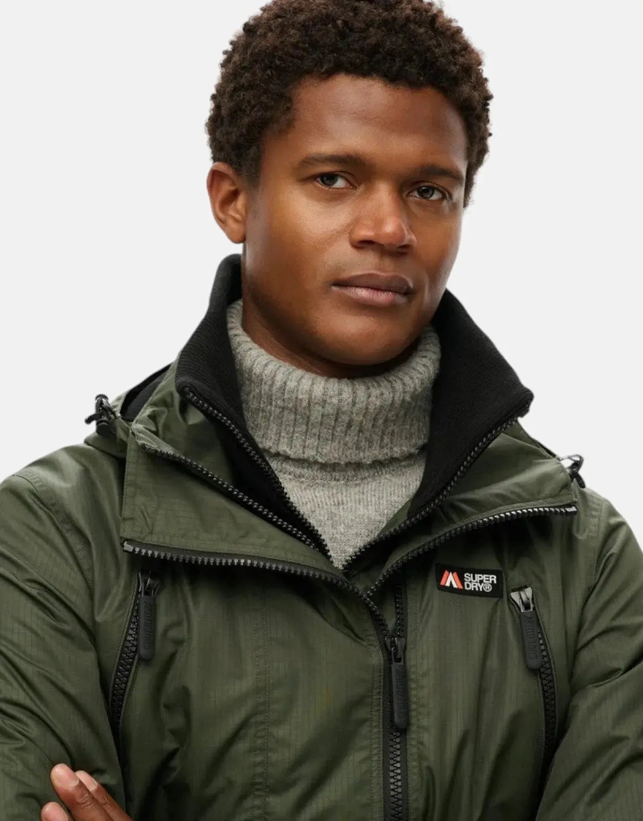 Superdry Hooded MTN Windbreaker Olive Green Jacket - Subwear