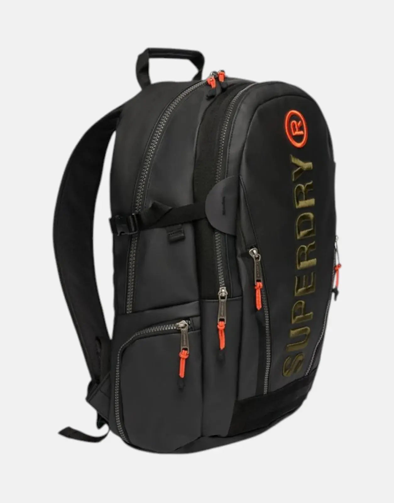 Superdry Tarp EMB Black/Khaki Green Rucksack Backpack - Subwear