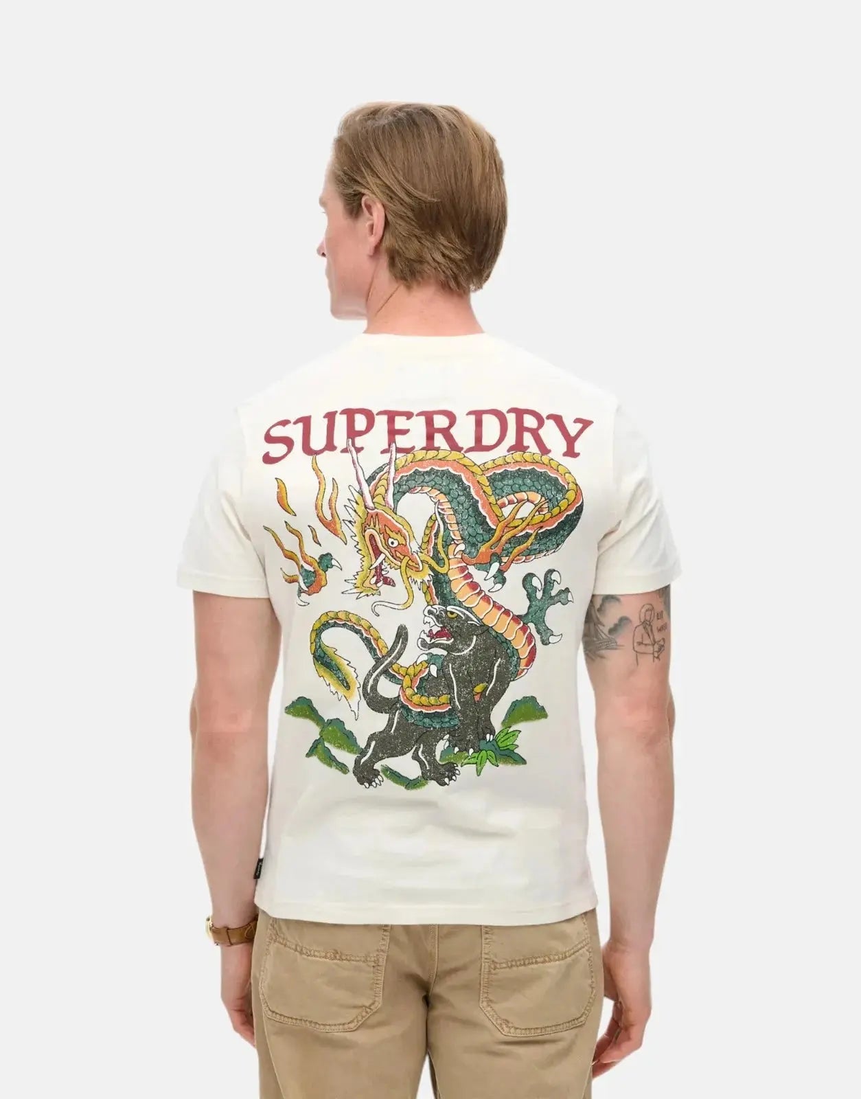 Superdry Tattoo Graphic Cream T-Shirt - Subwear
