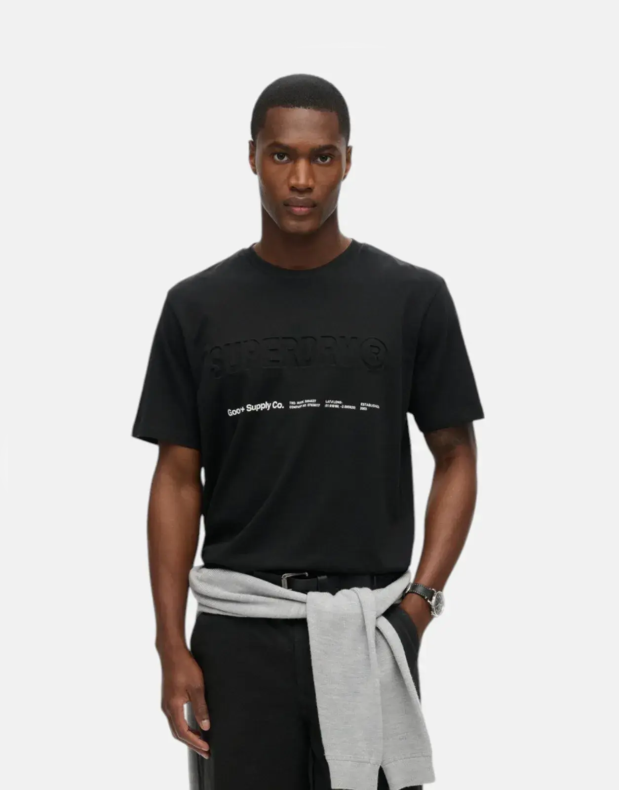 Superdry Utility Sport Logo Loose Basic Black T-Shirt - Subwear