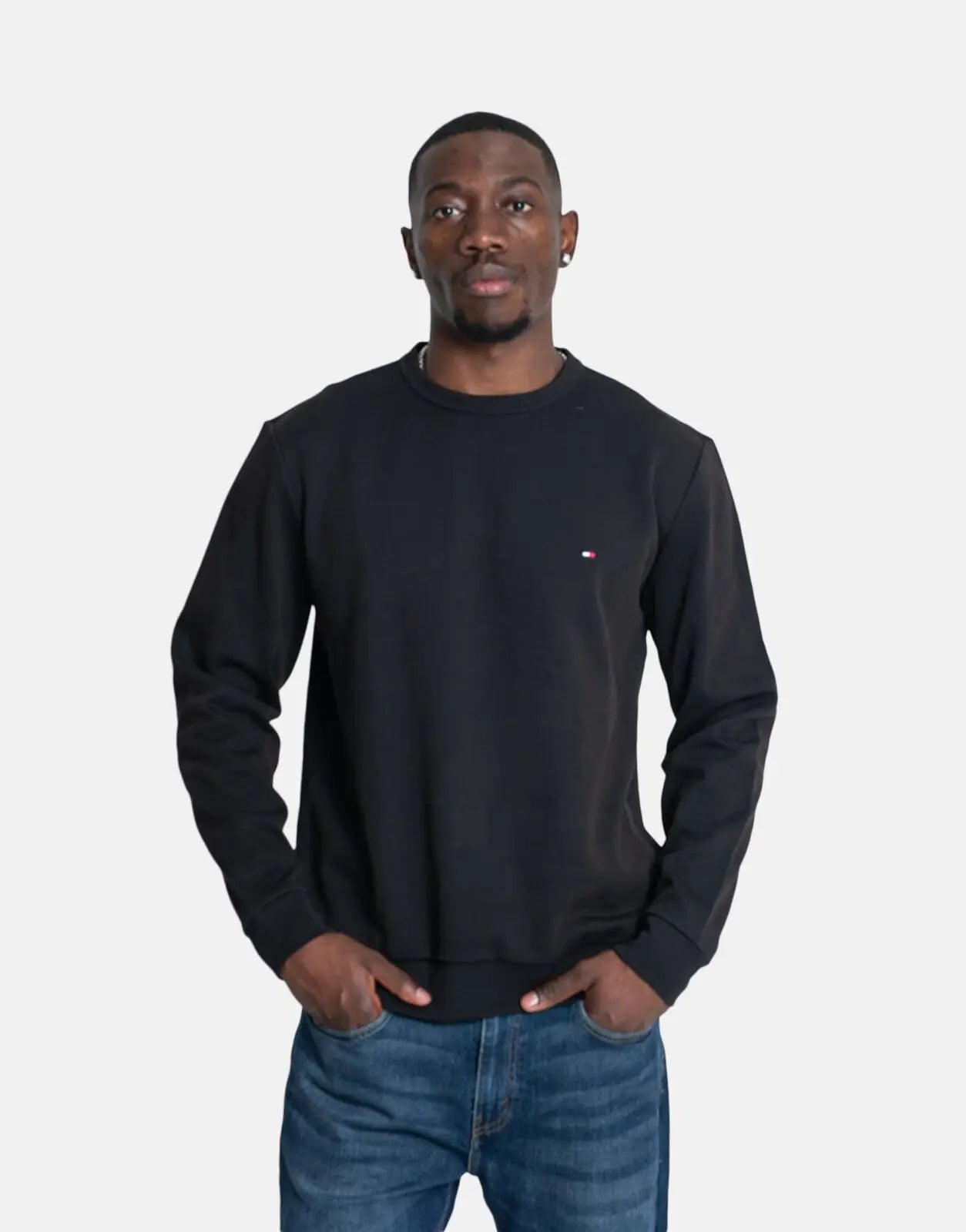 Tommy Hilfiger Essential Intechno Black Crew Neck - Subwear