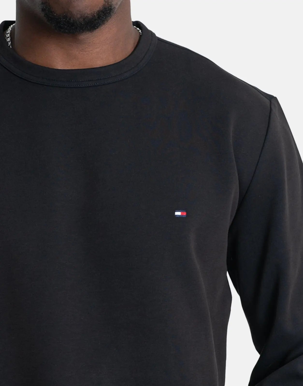 Tommy Hilfiger Essential Intechno Black Crew Neck - Subwear