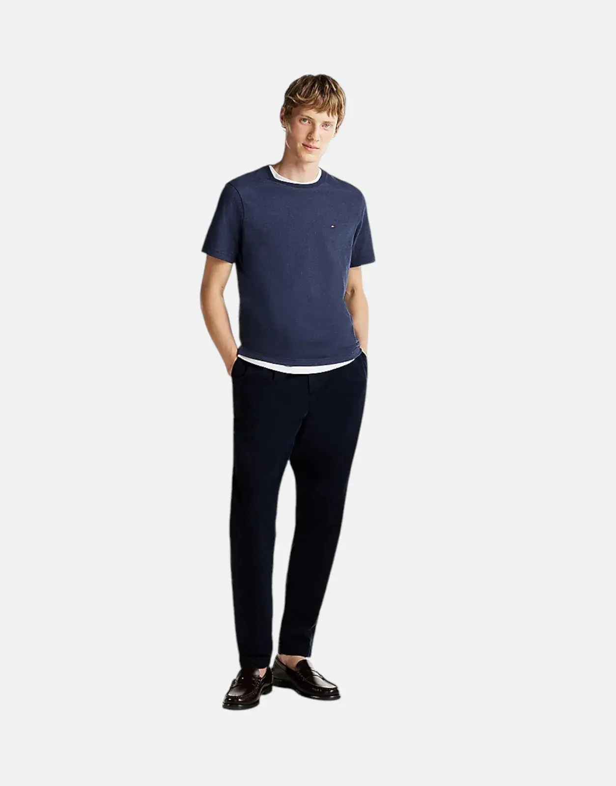 Tommy Hilfiger Essential Regular Fit Heather Navy T-Shirt - Subwear