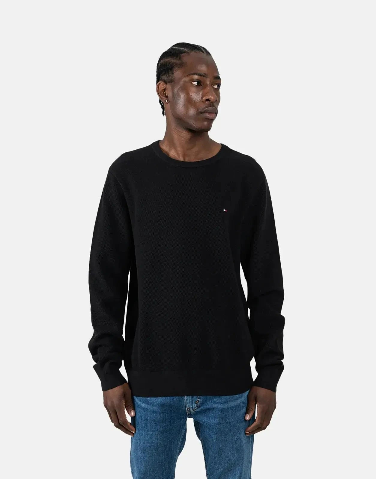 Tommy Hilfiger Essential Structure Black Crew Neck T-Shirt - Subwear
