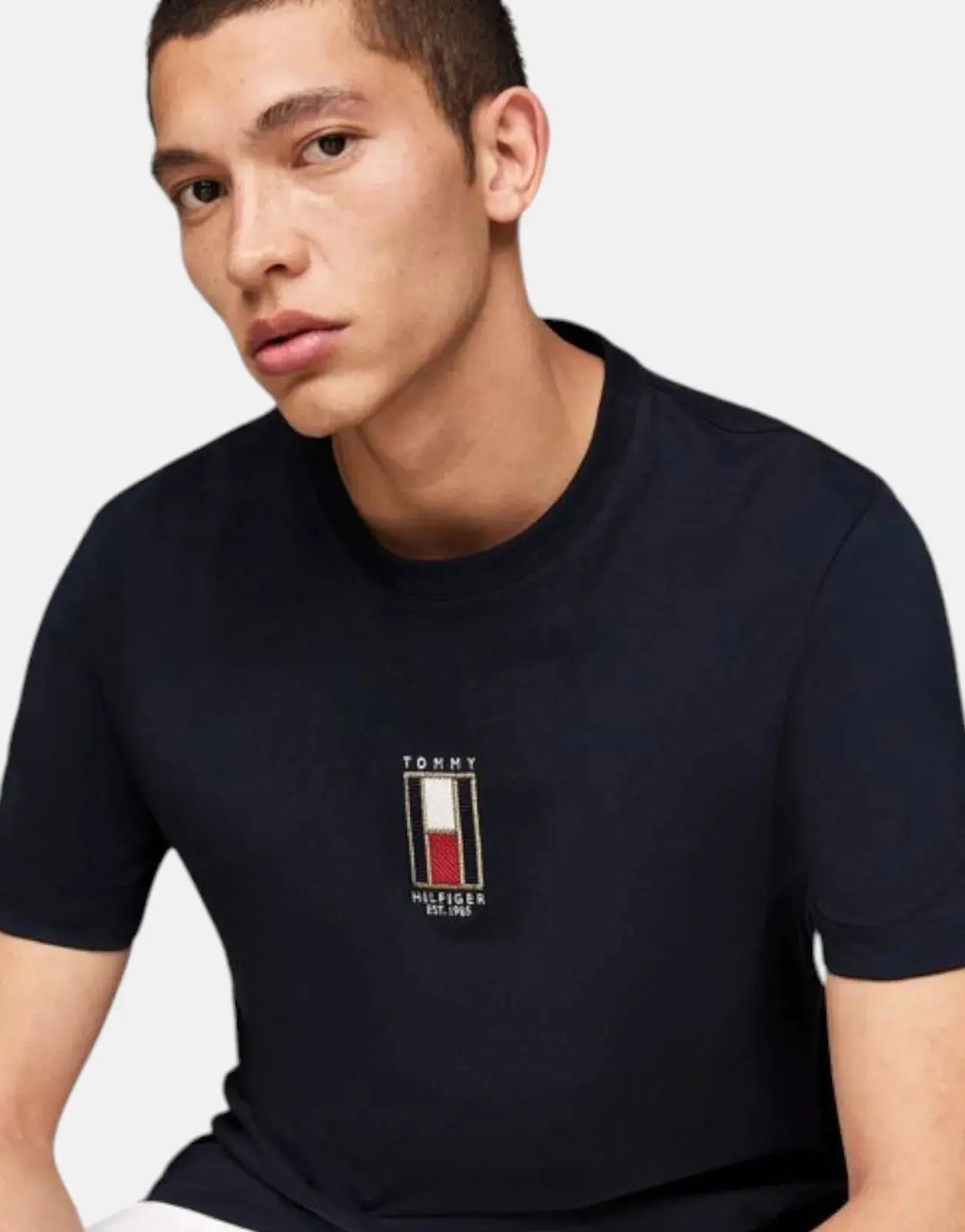 Tommy Hilfiger Vertical Flag Black T-Shirt - Subwear