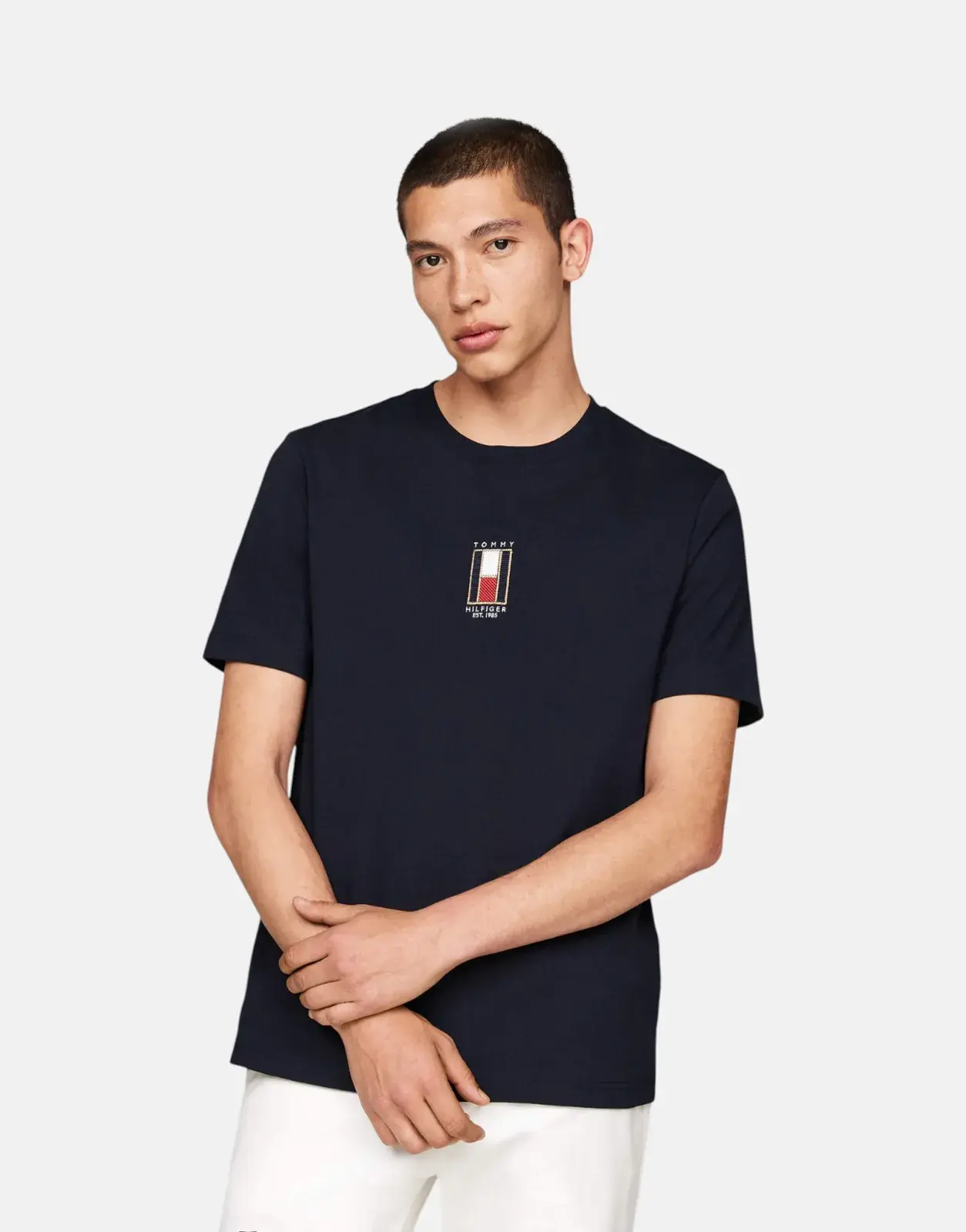 Tommy Hilfiger Vertical Flag Black T-Shirt - Subwear