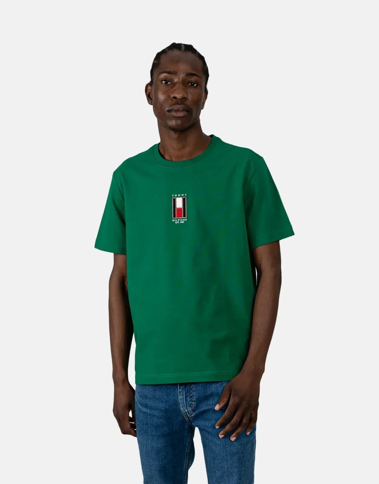 Tommy Hilfiger Vertical Flag T-Shirt Green - Subwear