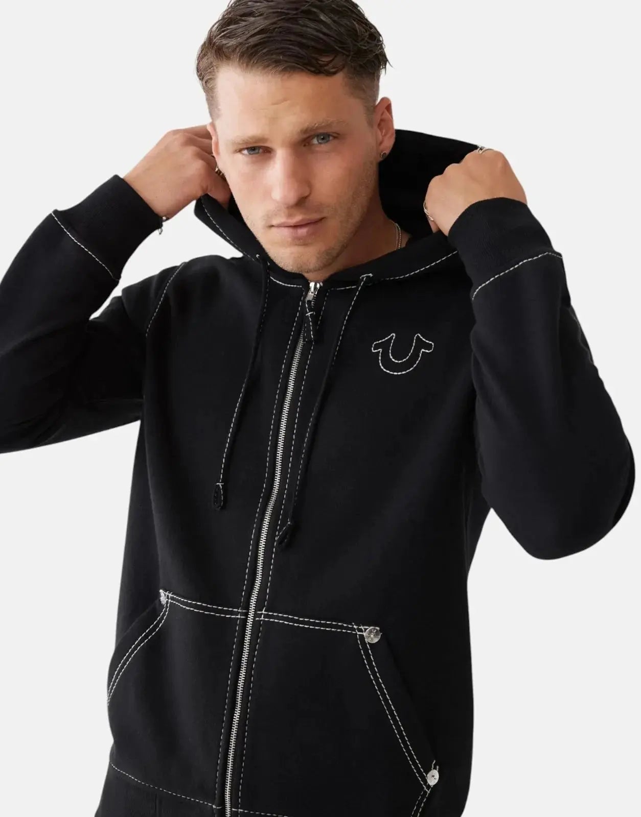 True Religion Big T Hood Jacket - Subwear