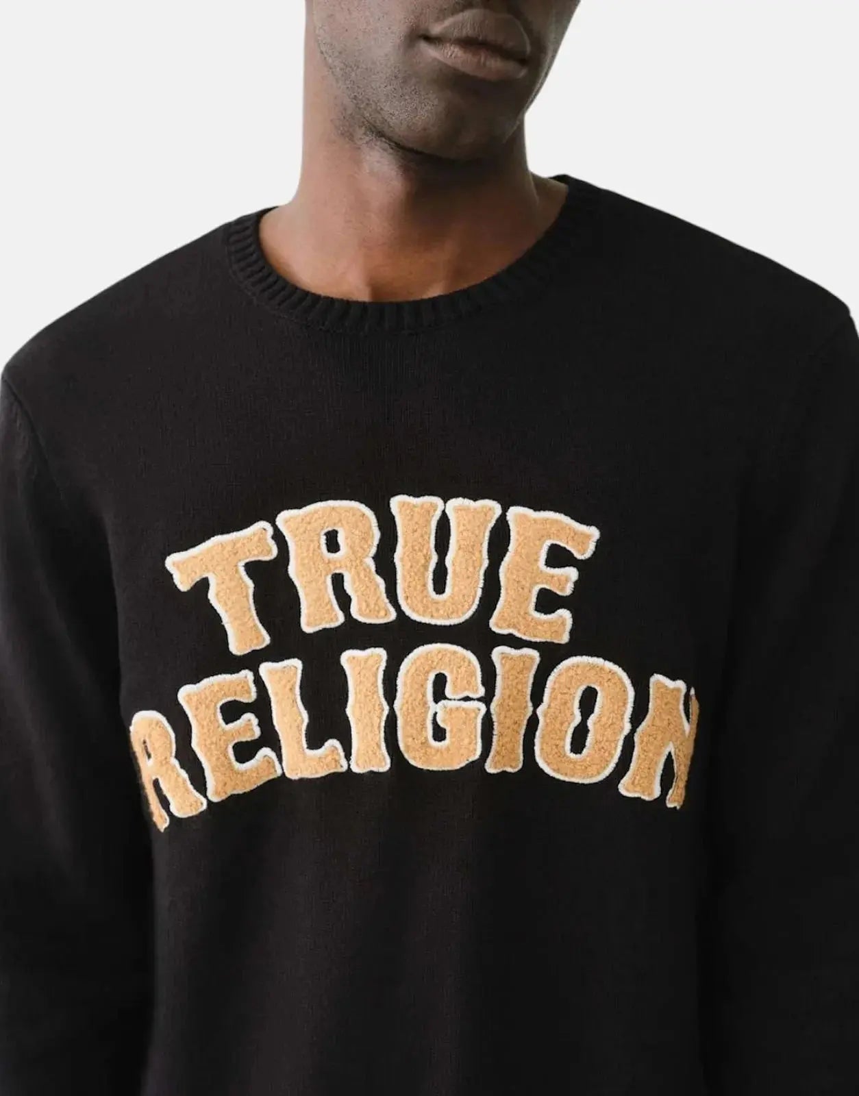 True Religion Chenille Black Sweatshirt - Subwear