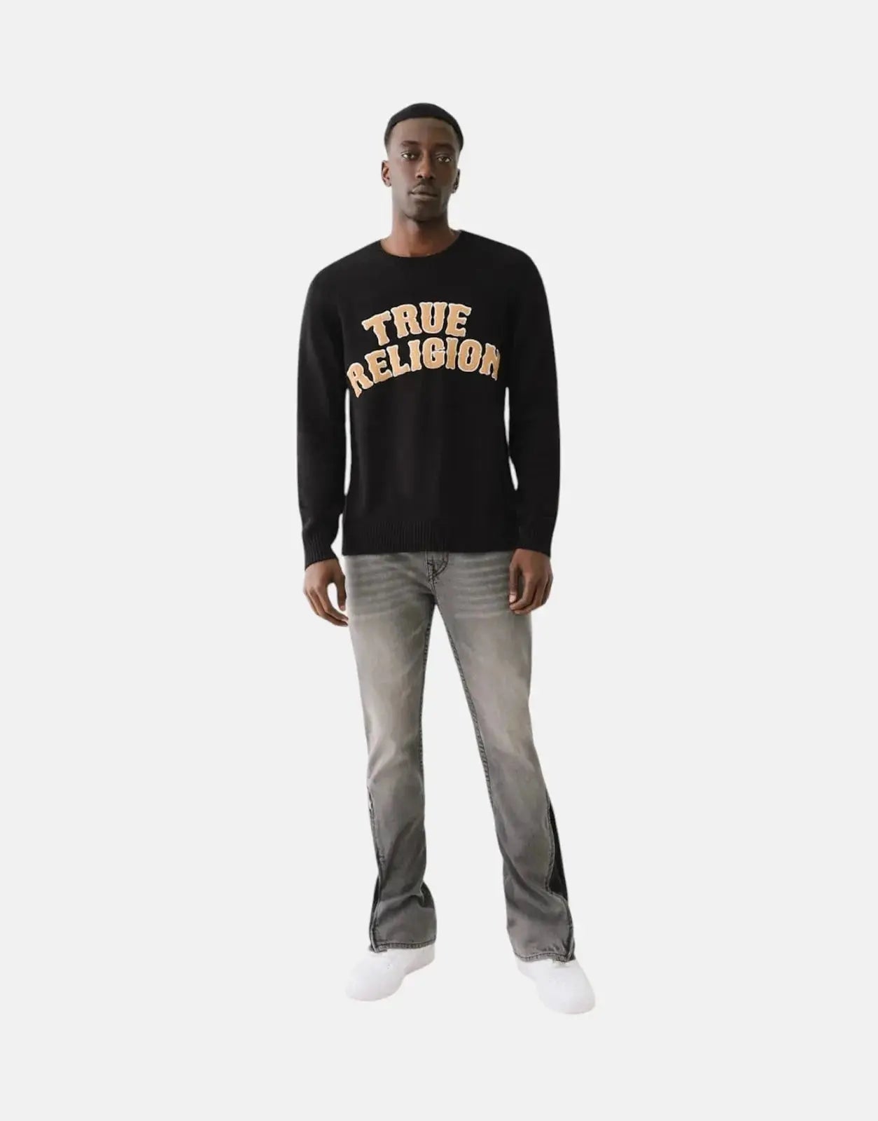 True Religion Chenille Black Sweatshirt - Subwear