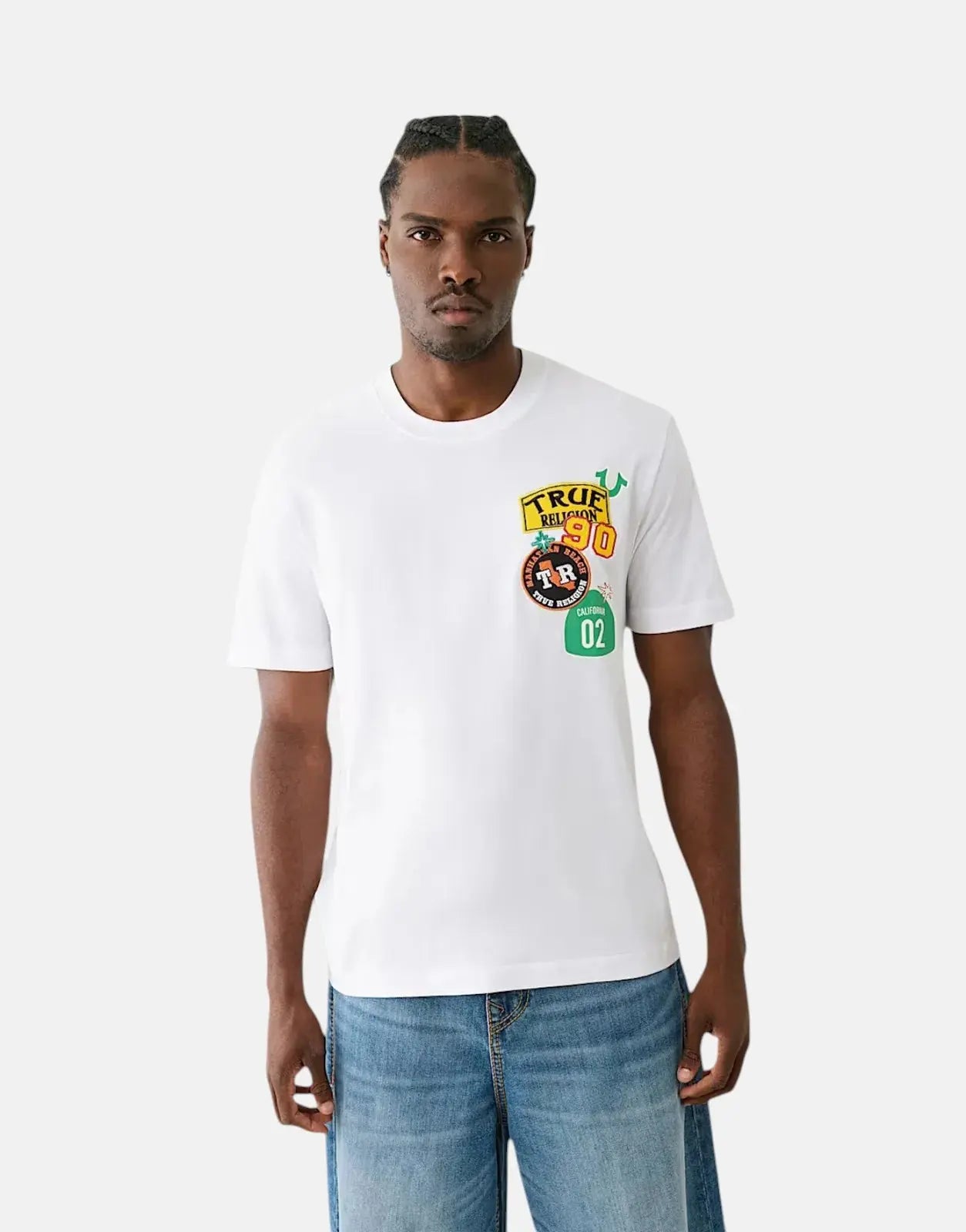 True Religion Freeway Patch White T-Shirt - Subwear
