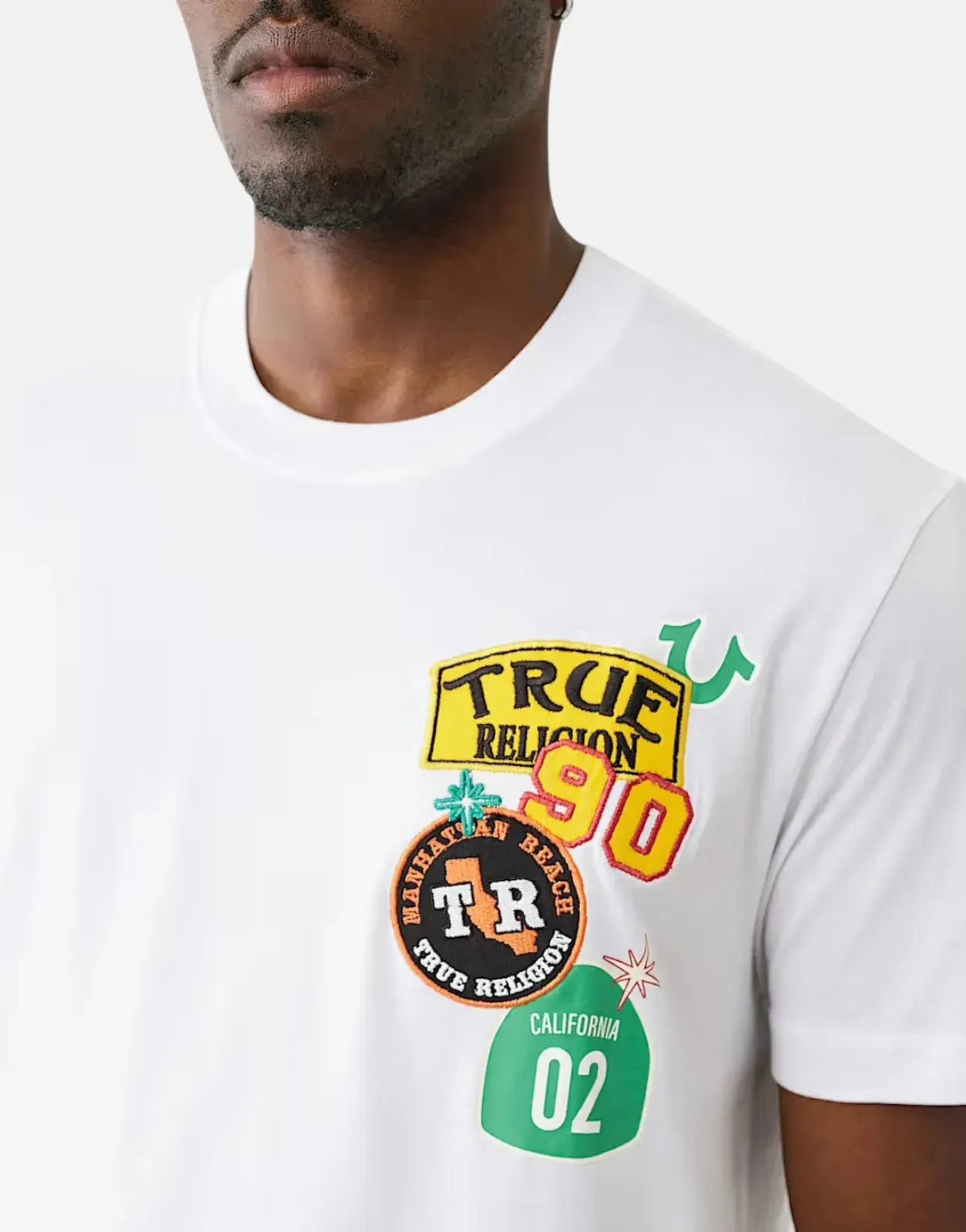 True Religion Freeway Patch White T-Shirt - Subwear