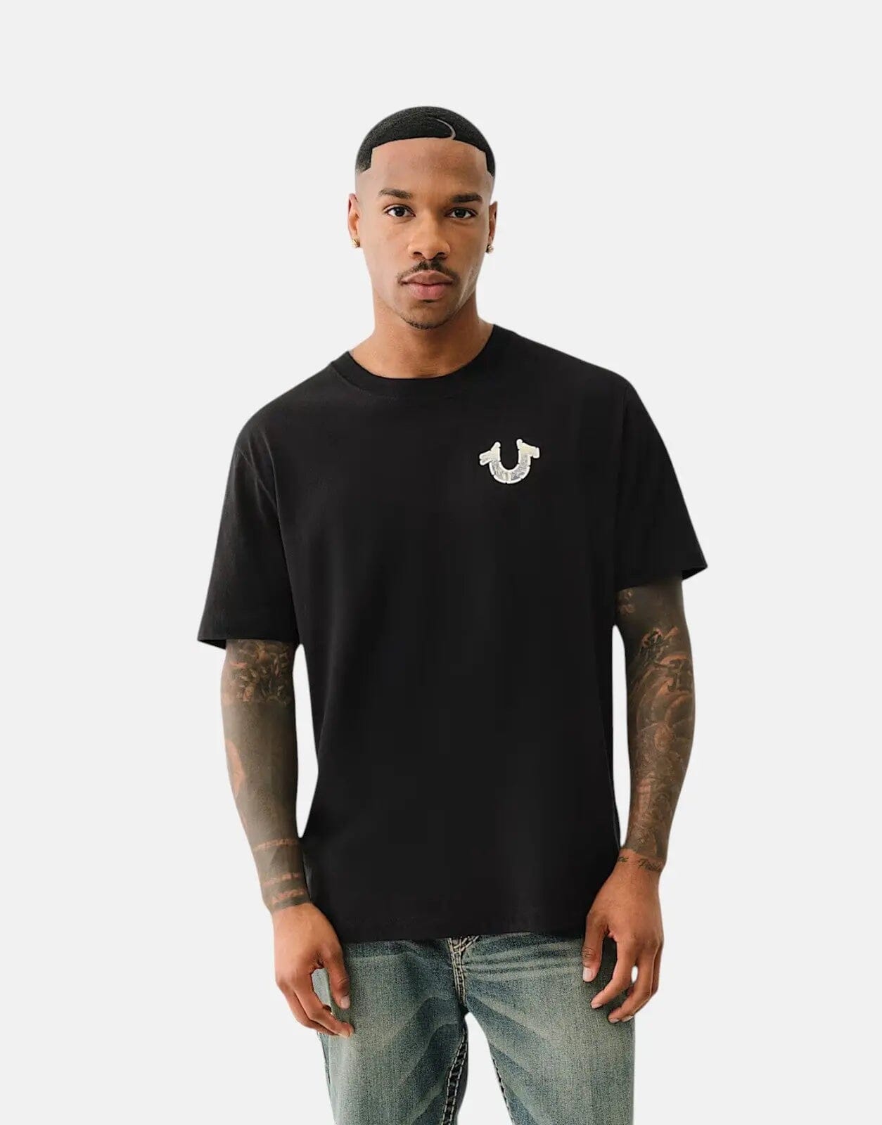 True Religion Graffiti Puff Jet Black T-Shirt - Subwear