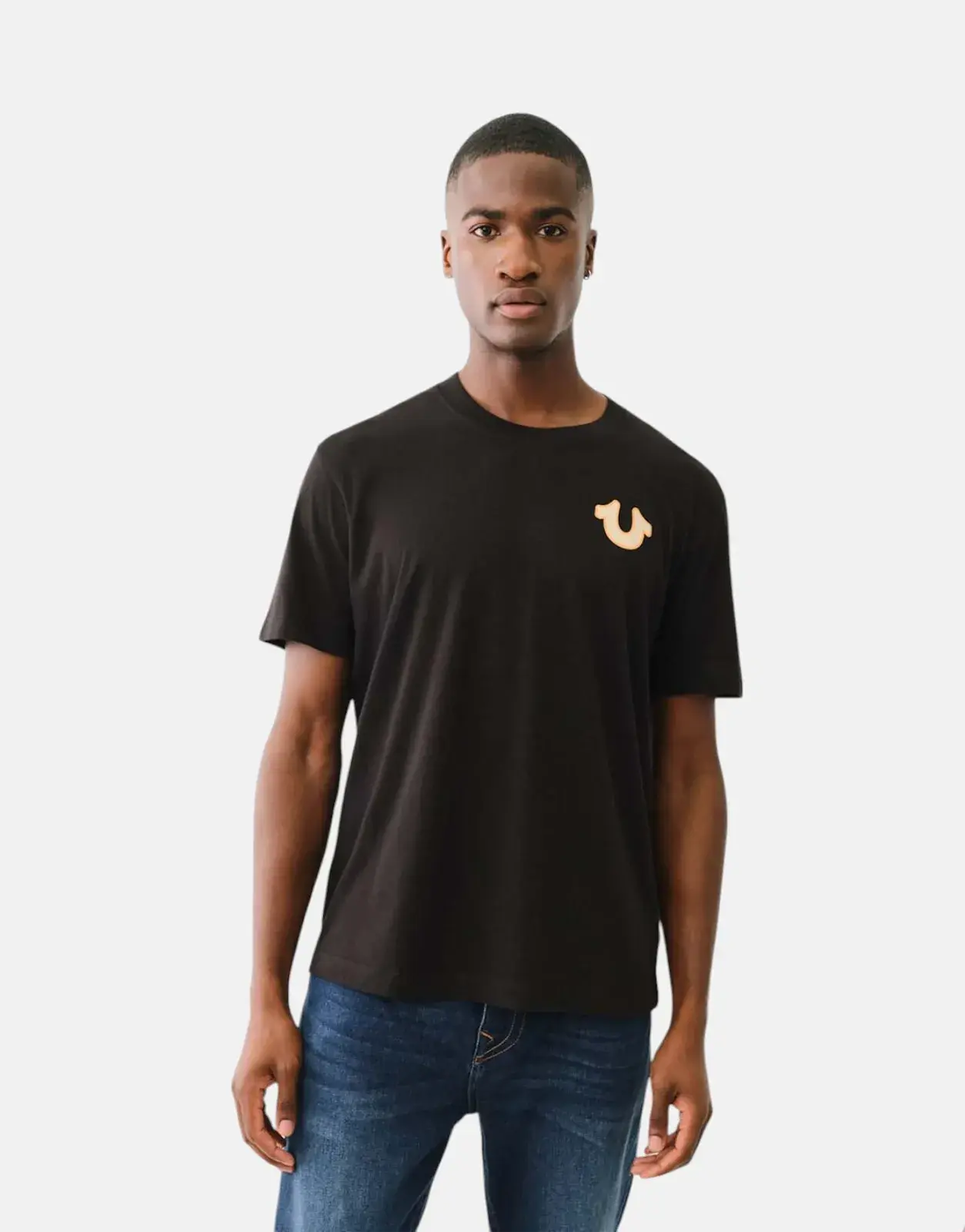 True Religion High Density Letter Black T-Shirt - Subwear