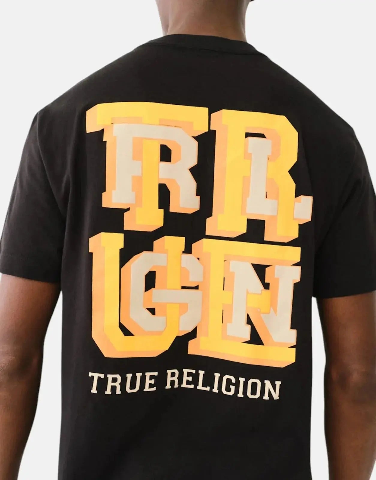 True Religion High Density Letter Black T-Shirt - Subwear