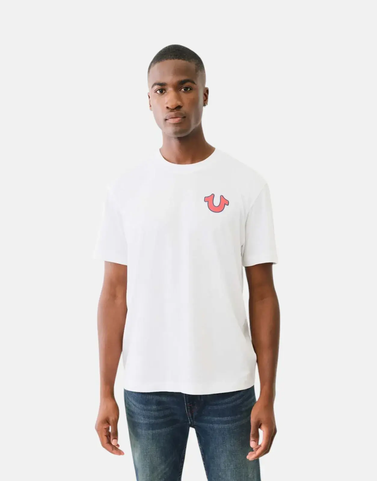 True Religion High Density Letter White T-Shirt - Subwear