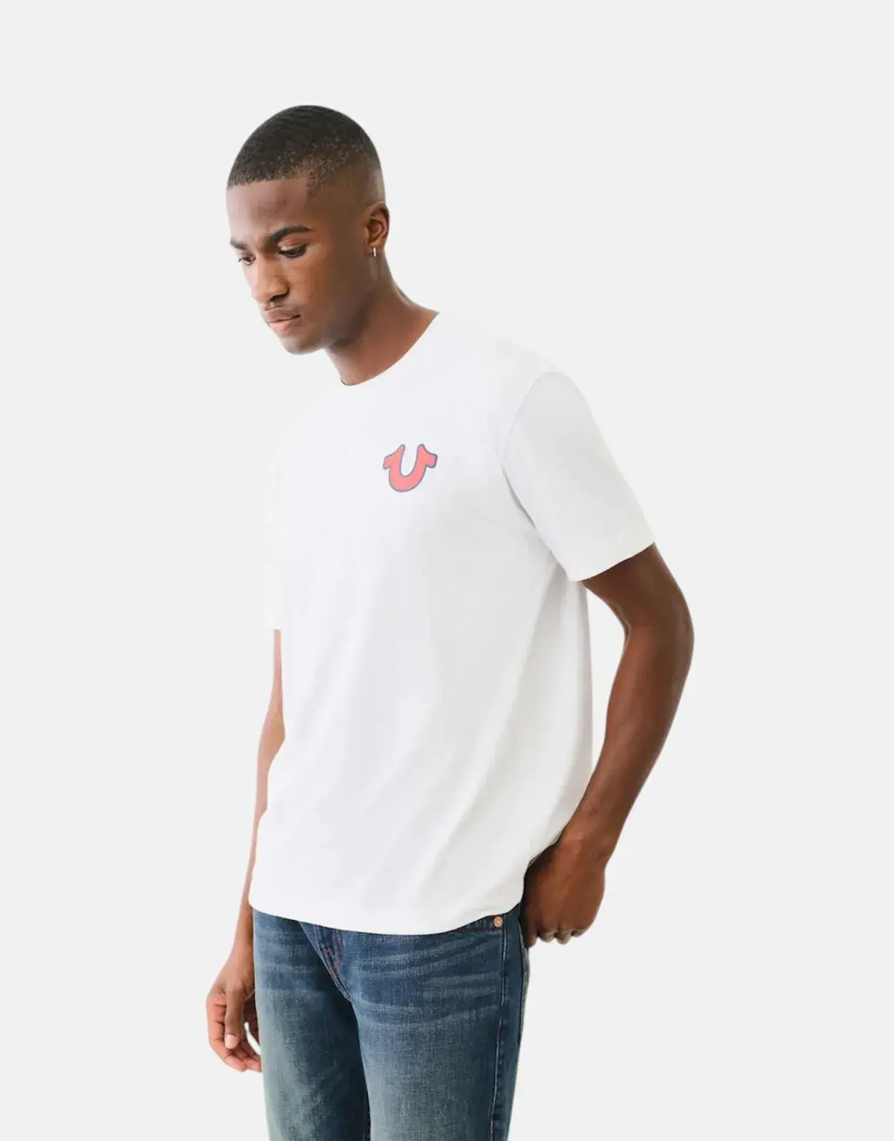 True Religion High Density Letter White T-Shirt - Subwear