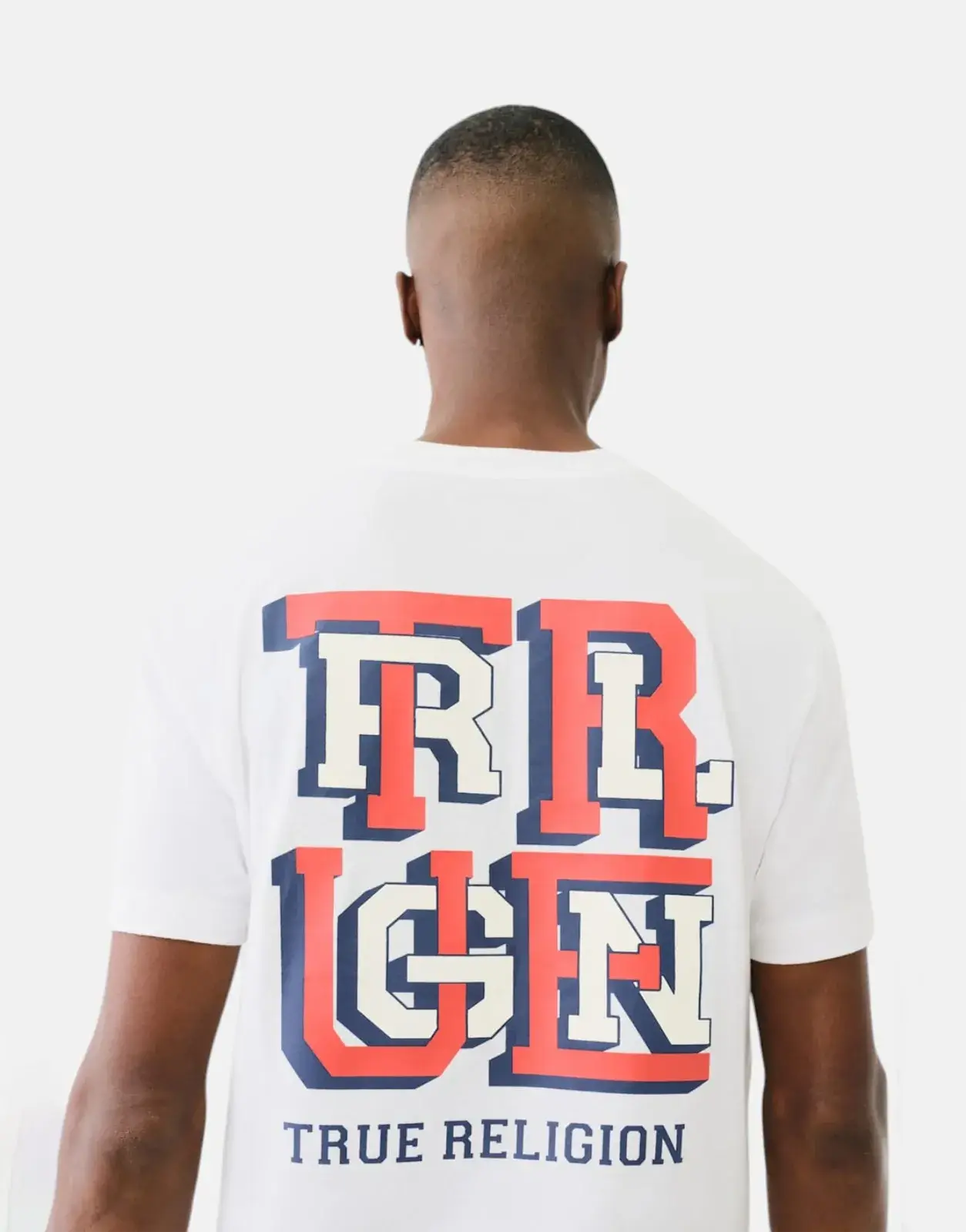 True Religion High Density Letter White T-Shirt - Subwear