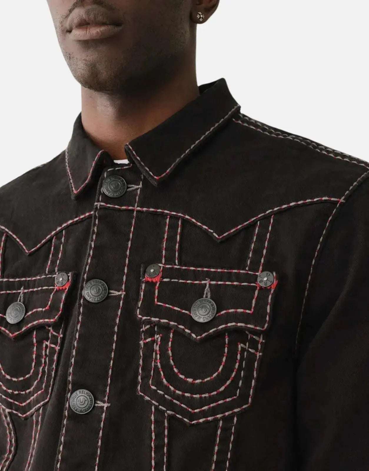 True Religion Jimmy Pikstitch Black Jacket - Subwear