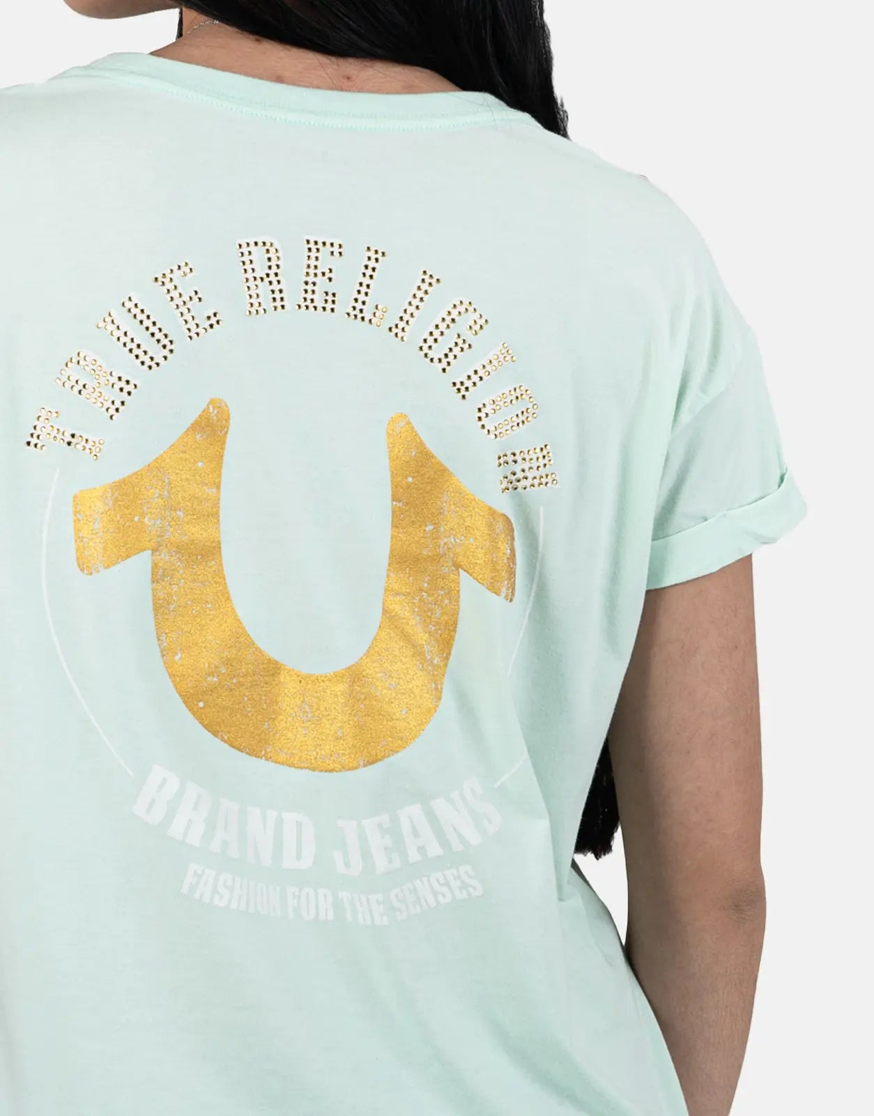 True Religion Retro Cliff Misty Green T-Shirt - Subwear