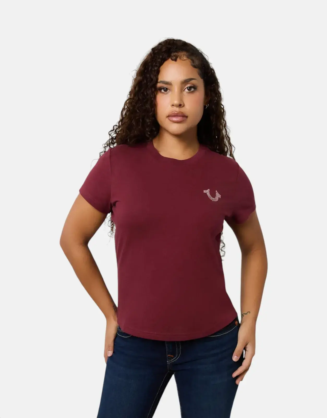 True Religion Retro Crystal Wing Red T-Shirt - Subwear