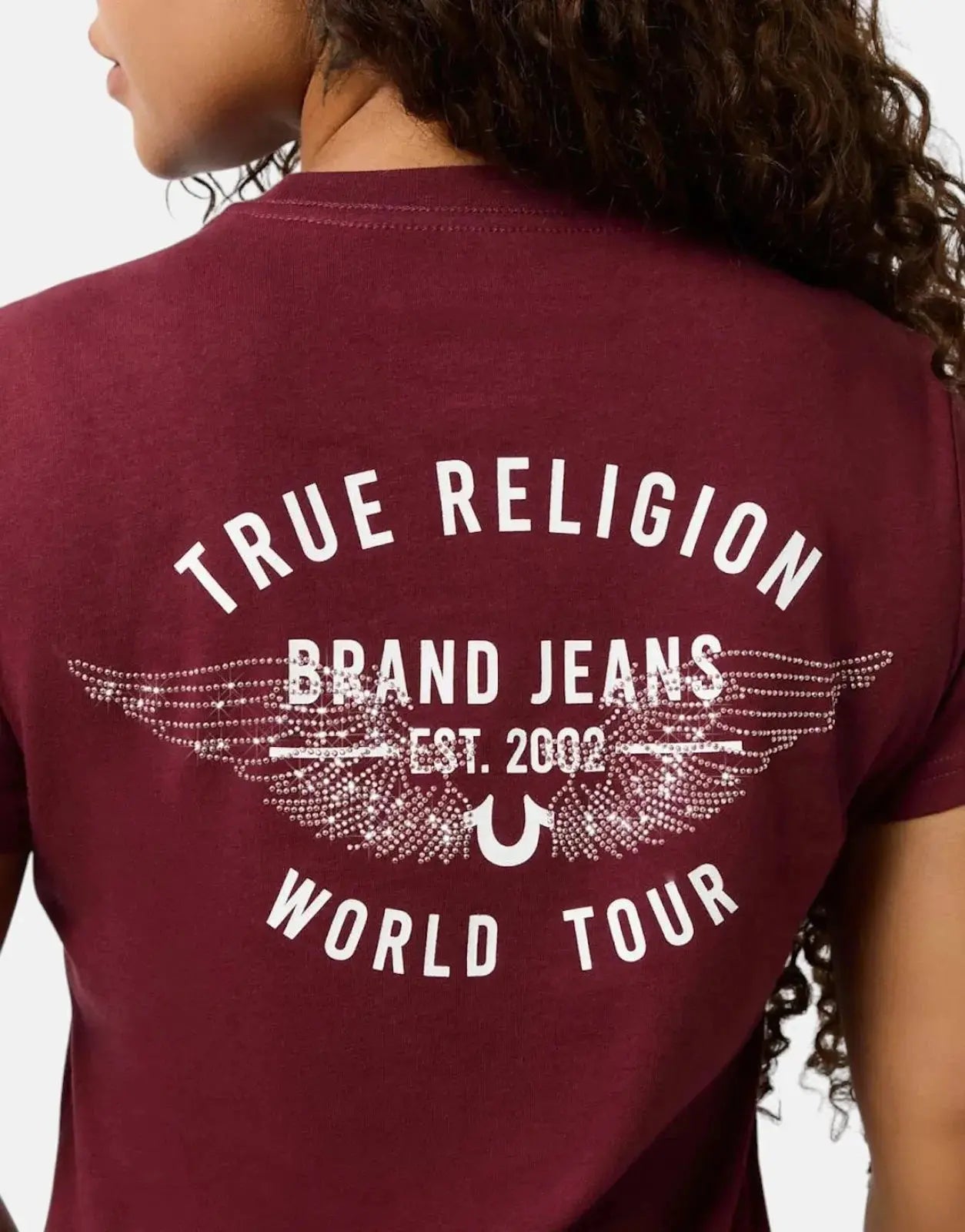 True Religion Retro Crystal Wing Red T-Shirt - Subwear