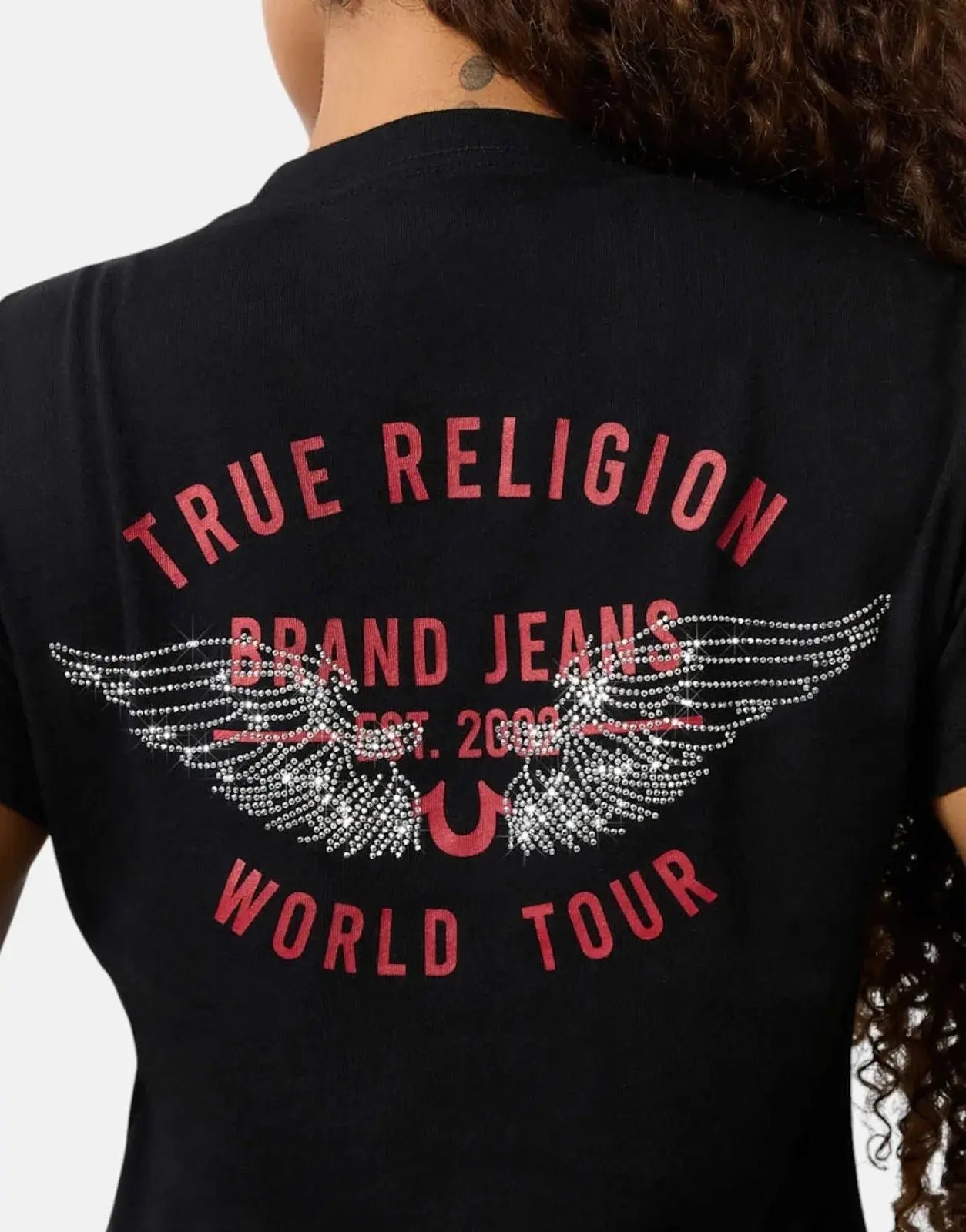 True Religion Retro Crystal Wing T-Shirt Black - Subwear