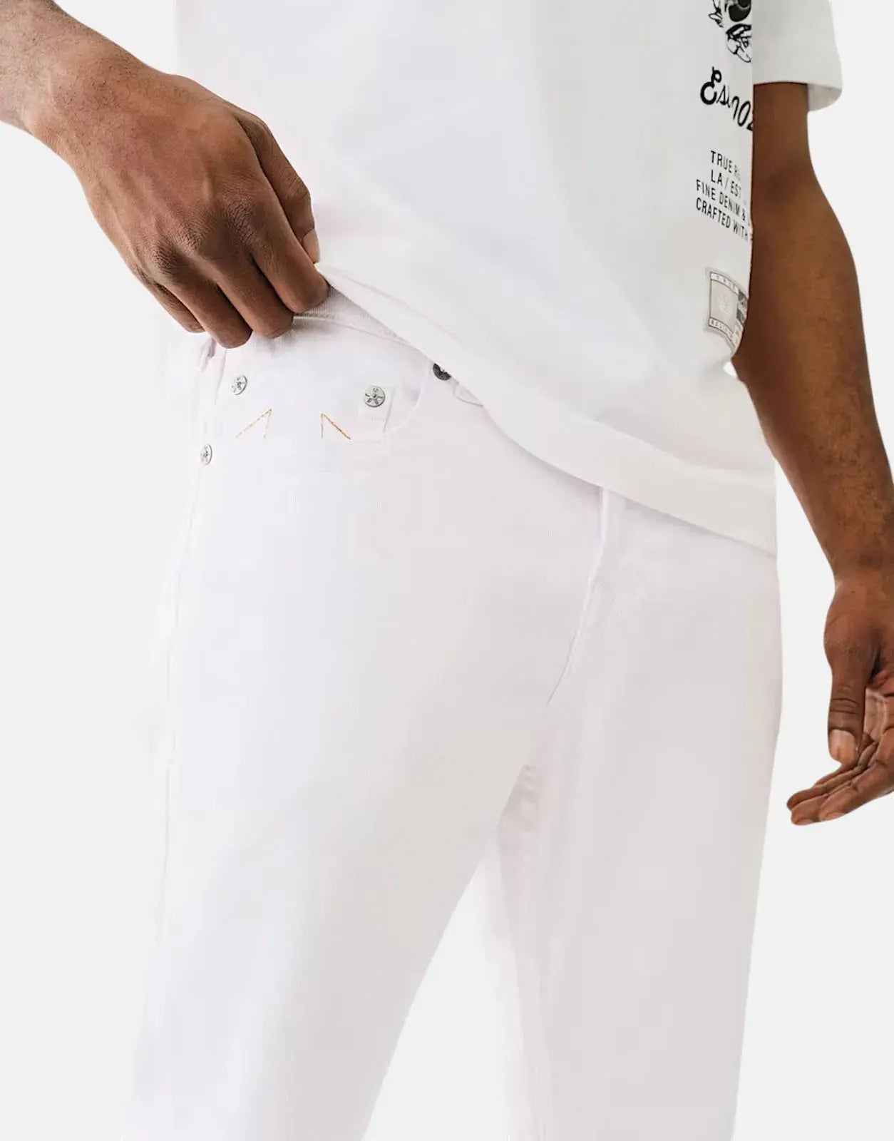 True Religion Rocco SN NF 32IN Optic White Jeans - Subwear