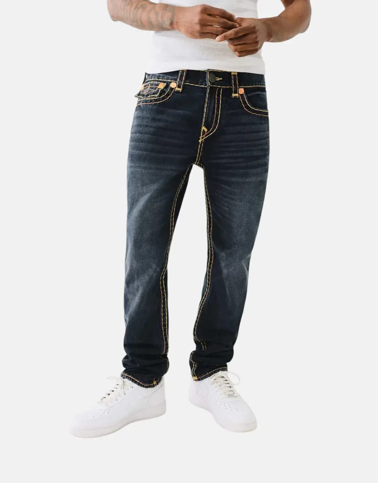 True Religion Rocco Super T Blue Black Wash Jeans - Subwear