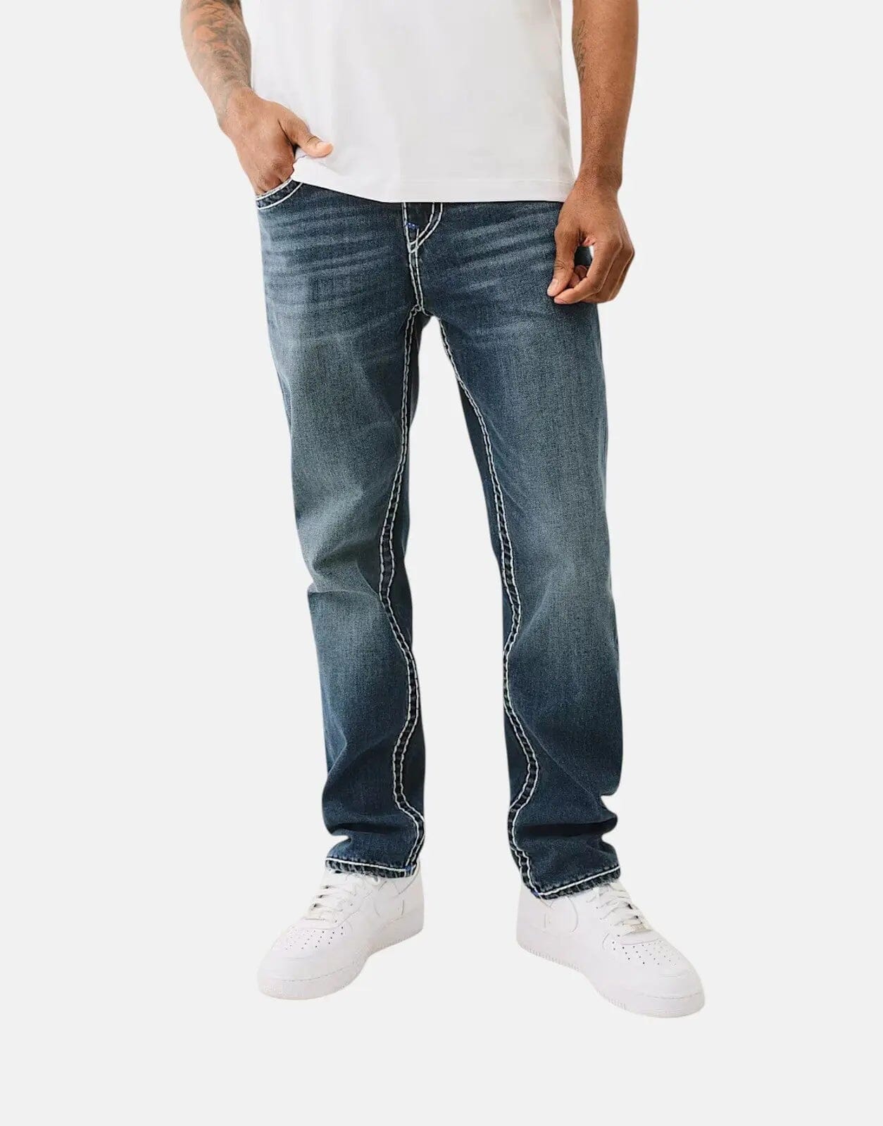 True Religion Rocco Super T Flap Blue Jeans - Subwear