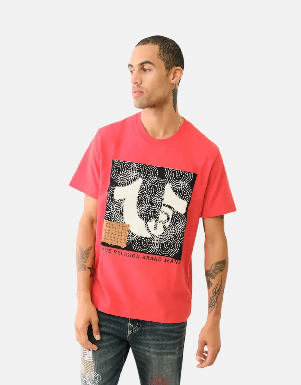 True Religion Sashiko Washed Red T-Shirt - Subwear