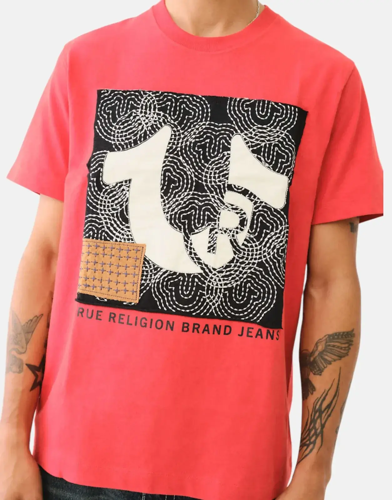 True Religion Sashiko Washed Red T-Shirt - Subwear