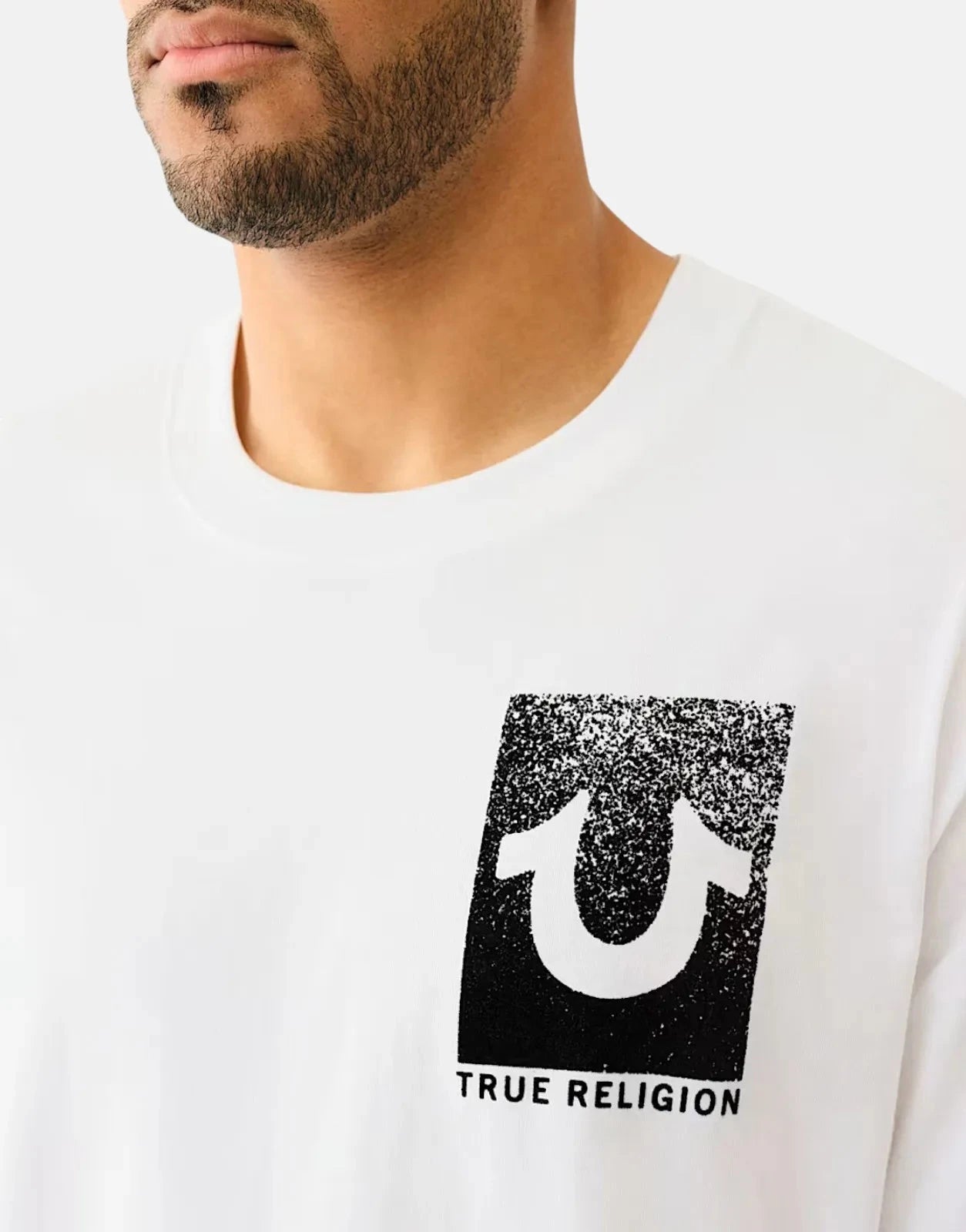 True Religion Ss Buddha Face Flock T-Shirt - Subwear