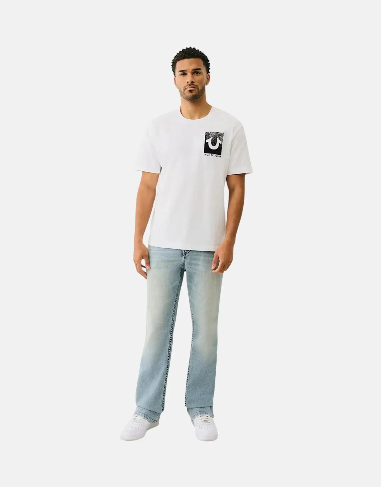 True Religion Ss Buddha Face Flock T-Shirt - Subwear