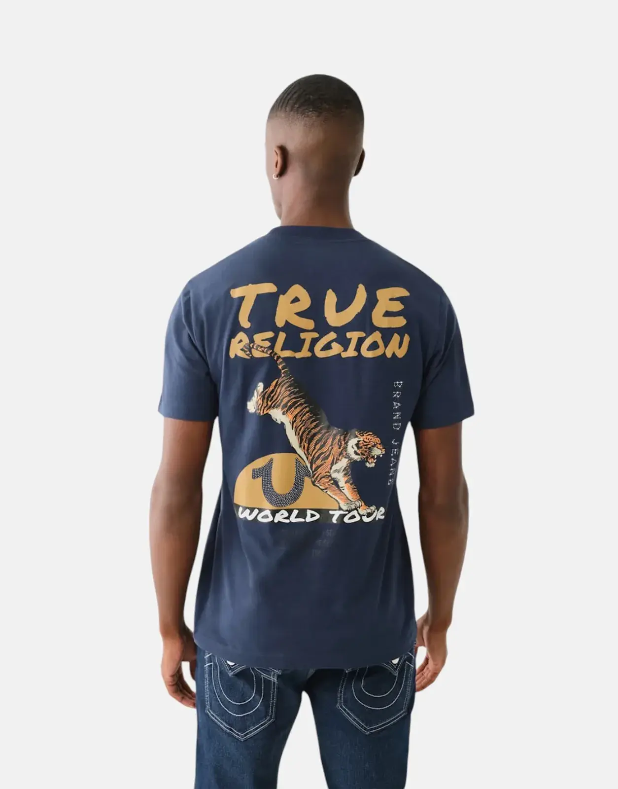 True Religion Tiger Dress Blue T-Shirt - Subwear