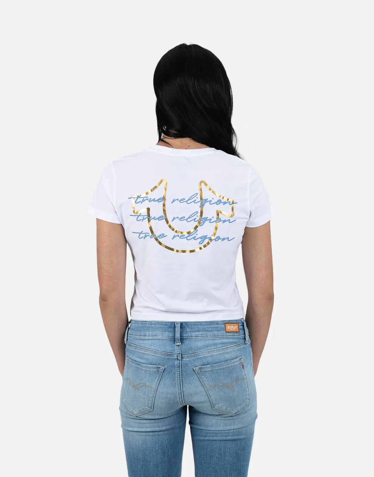 True Religion Tri Script Baby White T-Shirt - Subwear