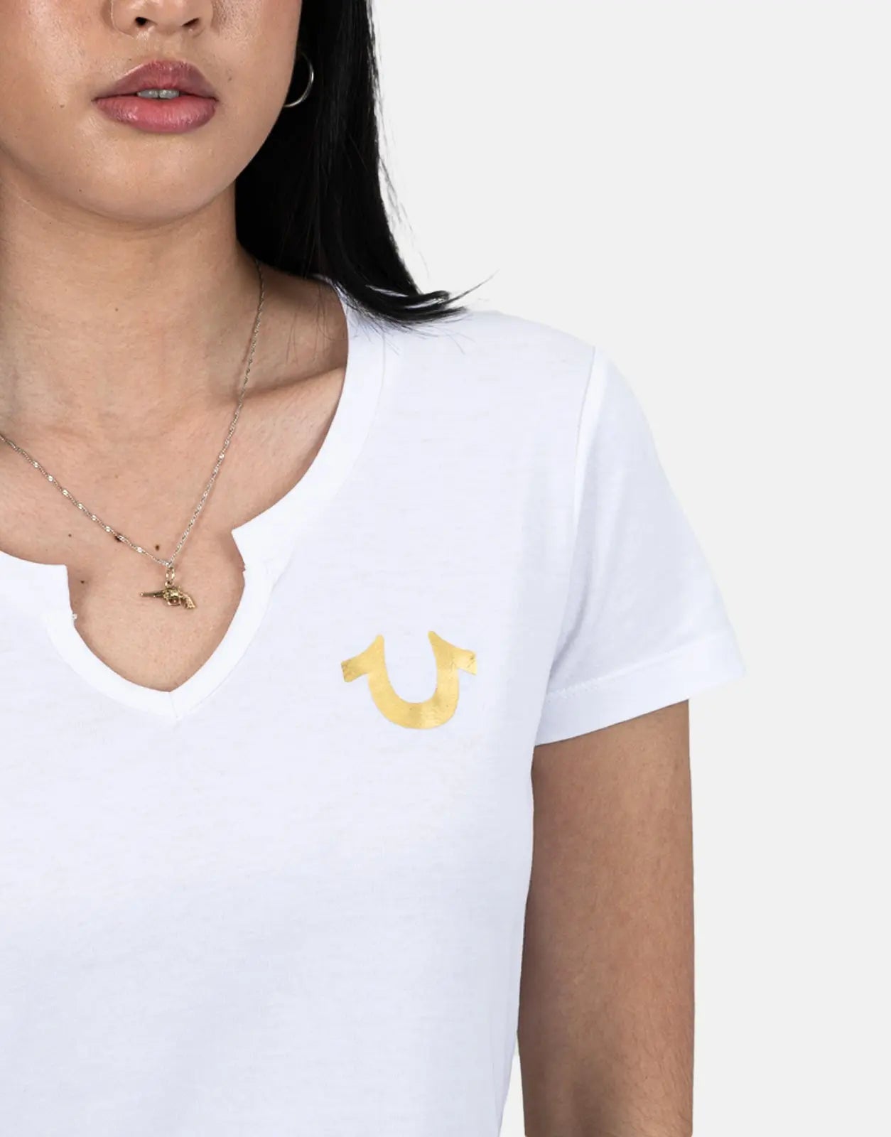 True Religion Tri Script Baby White T-Shirt - Subwear