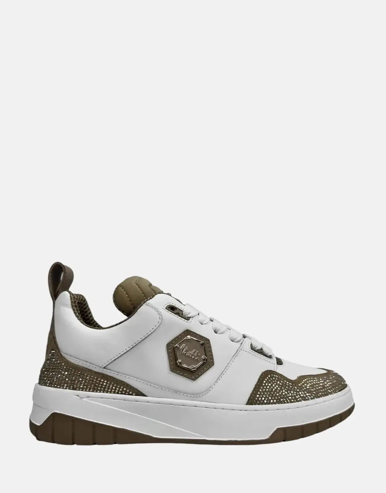 Vialli Bosetti White/Khaki Sneakers - Subwear
