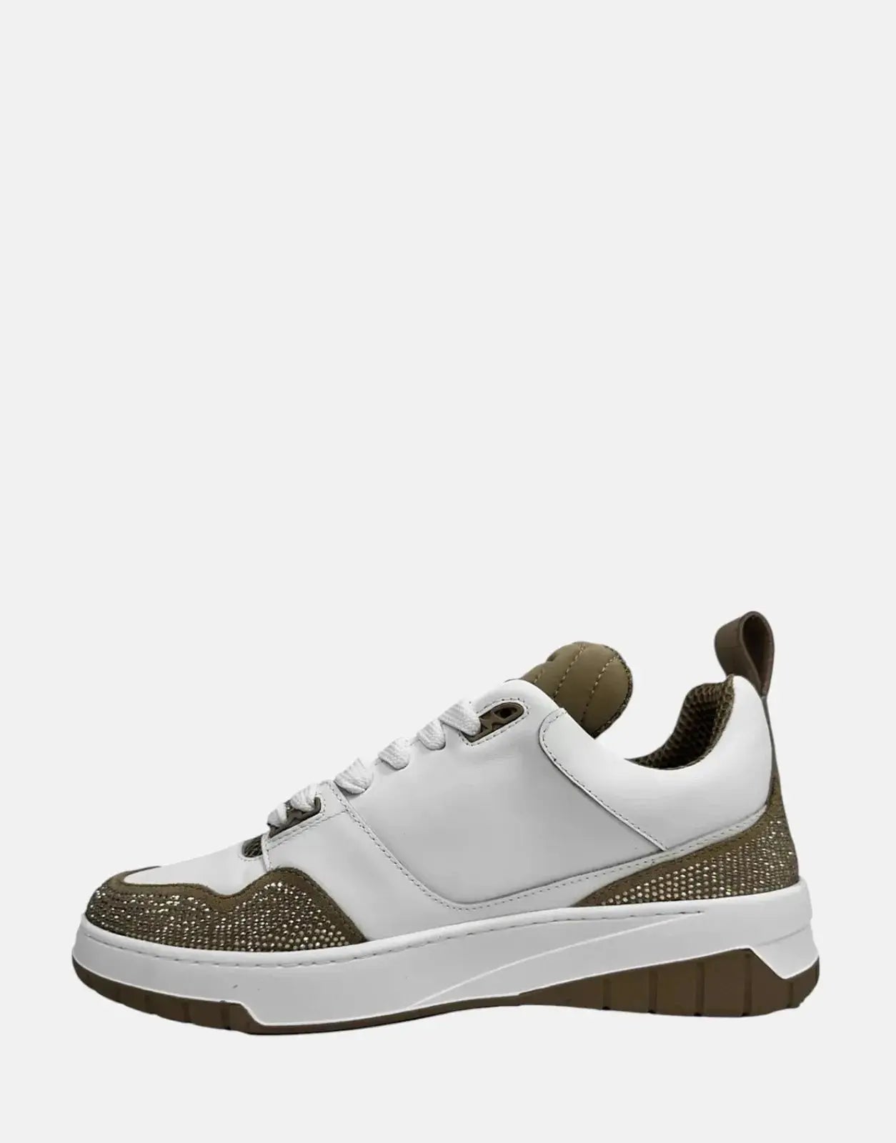 Vialli Bosetti White/Khaki Sneakers - Subwear