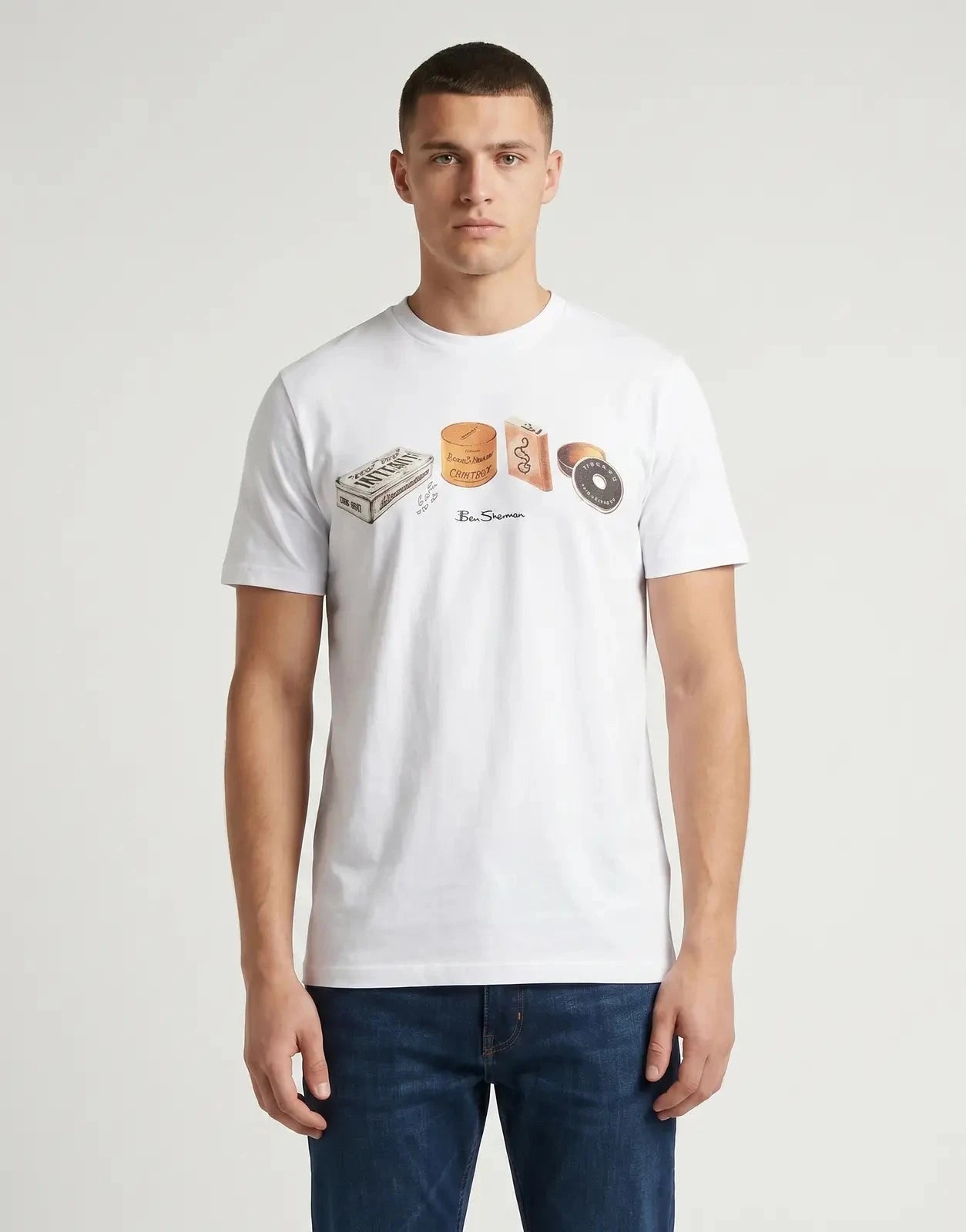 Ben Sherman Beats & Blades White T-Shirt - Subwear