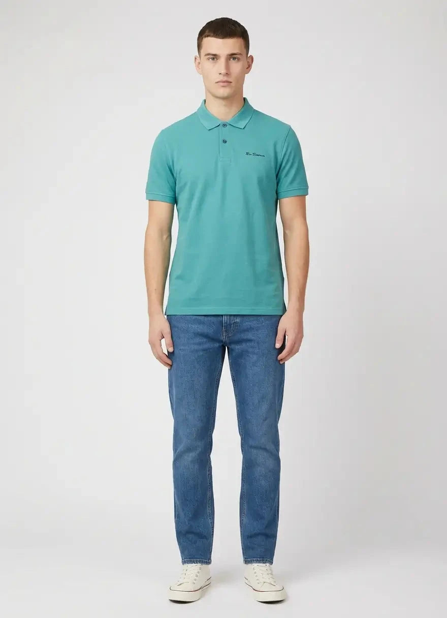 Ben Sherman Ben Polo Aqua Teal Polo Shirt - Subwear