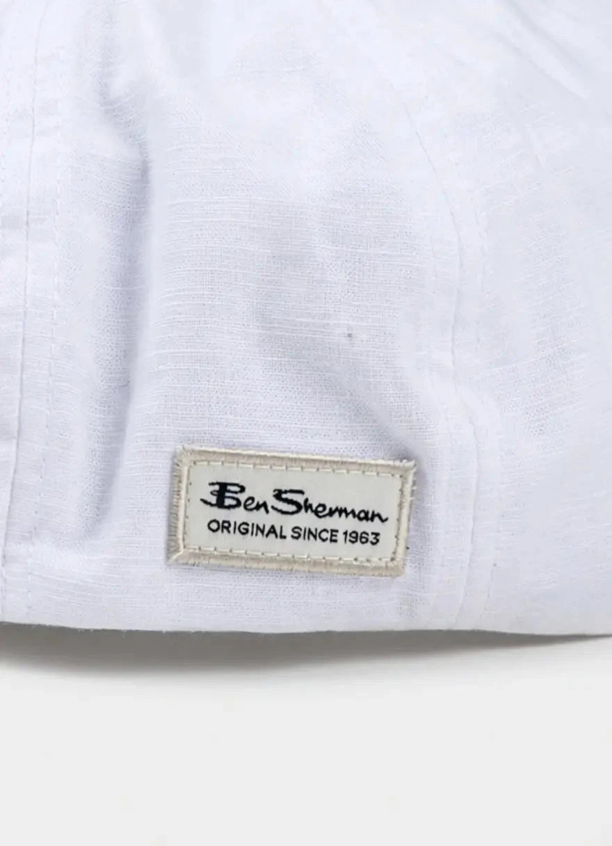 Ben Sherman Ivy Linen White Hat - Subwear
