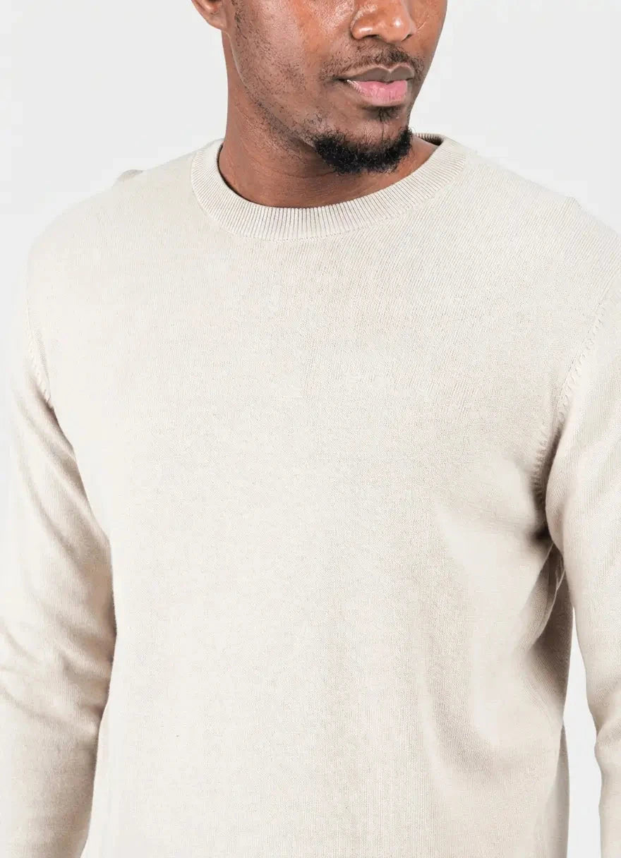 Ben Sherman Knit Crew Neck Sustained Brown Sweatshirt - Subwear