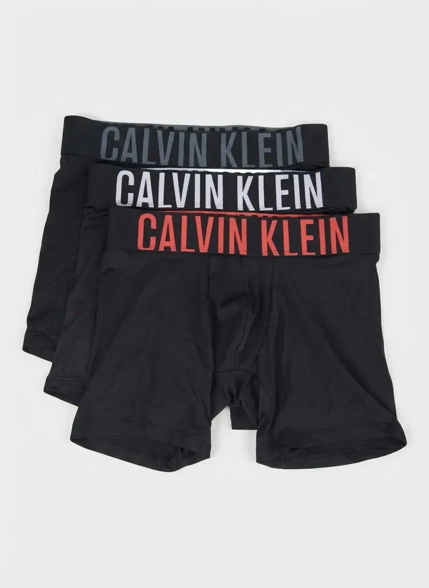 Calvin Klein 3PK Boxer Brief Underwear Blk Multi - Subwear