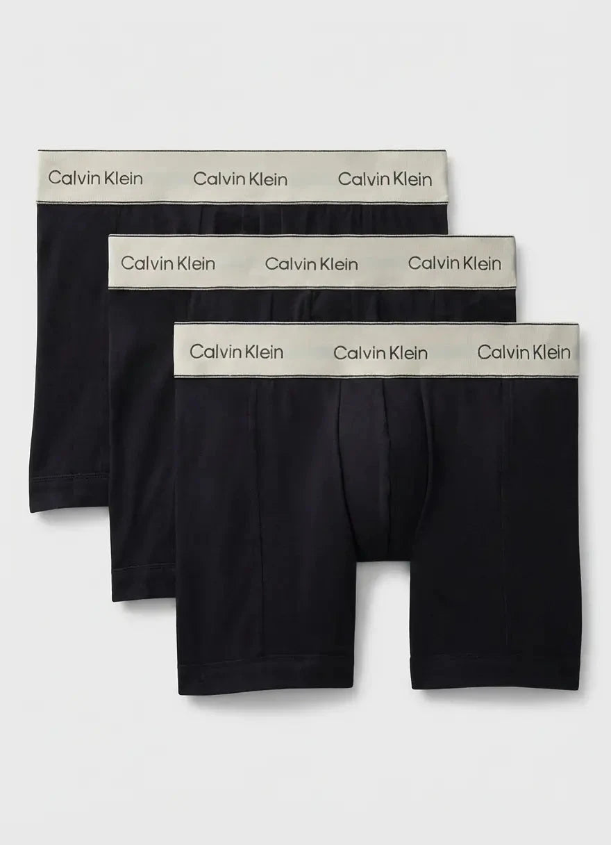 Calvin Klein Boxer Brief 3 Pack Underwear Black Multi - Subwear