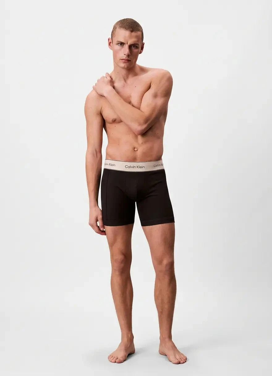 Calvin Klein Boxer Brief 3 Pack Underwear Black Multi - Subwear