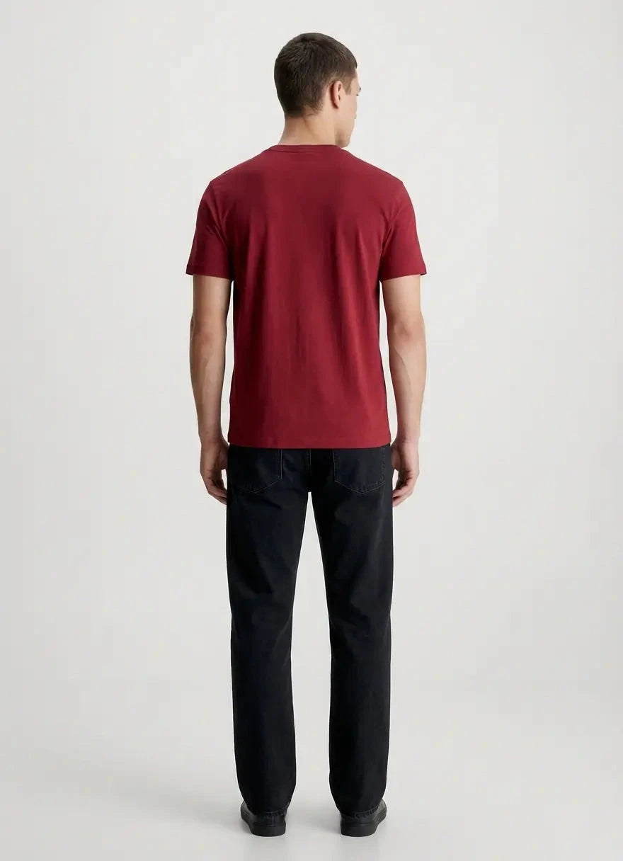 Calvin Klein Chest Logo T-Shirt Red - Subwear