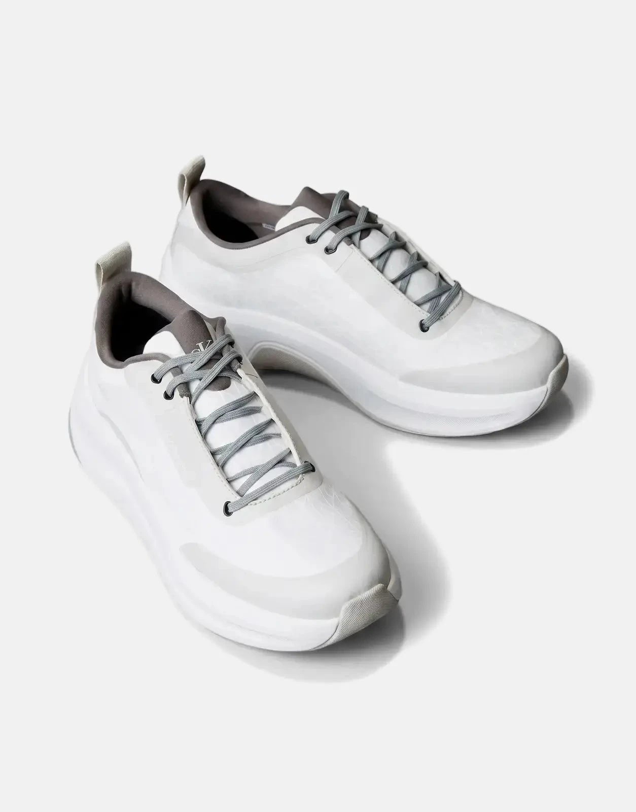 Calvin Klein Chunky Runner Laceup Mix White Sneakers - Subwear